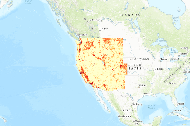 Human modification in the western US, 2011, v20160512 | Data Basin