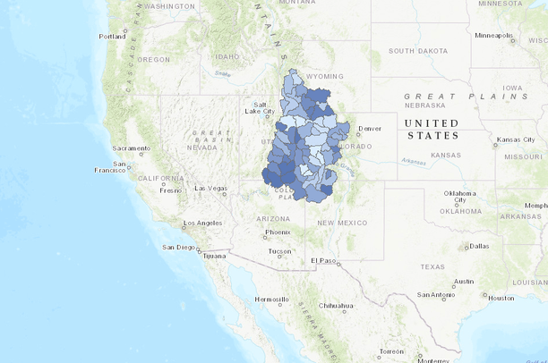 Huc8 Figure 07 - Hydrological intactness by HUC8 watershed in the Upper ...