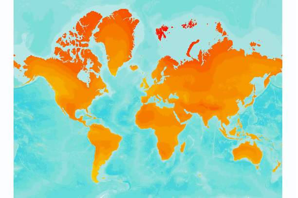 Calculated change (Celsius) in seasonal temperature average (Spring ...