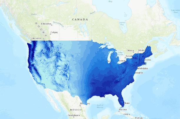 Us Raster Map United States Annual Precipiation Raster | Data Basin