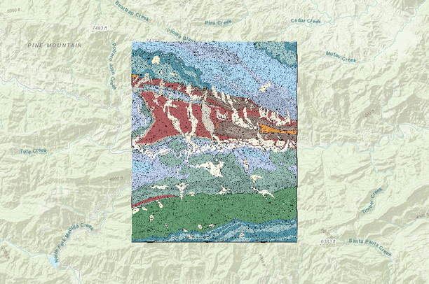 Dibblee Maps Lion Canyon USGS Quad, Dibblee Geology | Data Basin