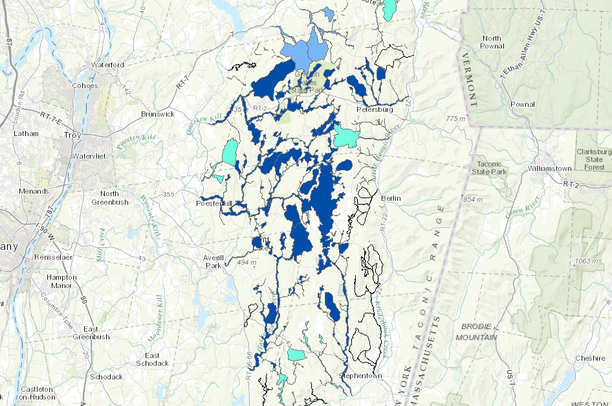 Aquatic Networks on the Rensselaer Plateau in Rensselaer County, New