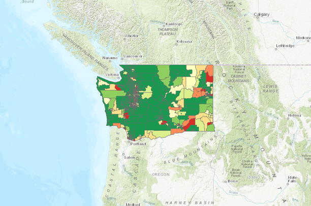 Environmental Health Risk Map Environmental Health Disparities V2.0 | Data Basin
