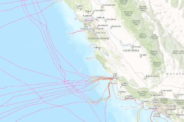 Submarine Cables Off the California Coast | Data Basin