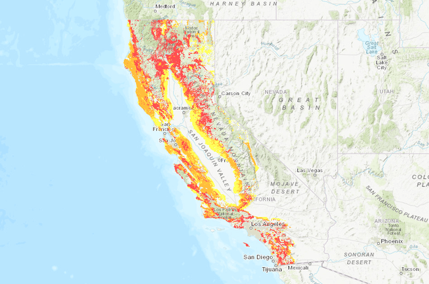 Fire Hazard Severity Zones (Adopted in 2017) | Data Basin